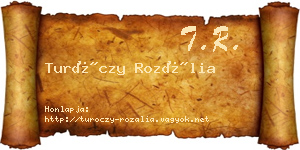 Turóczy Rozália névjegykártya