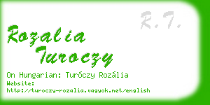 rozalia turoczy business card