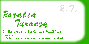 rozalia turoczy business card